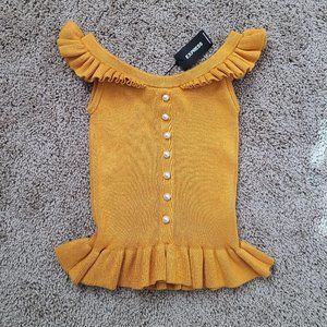 Off the Shoulder Ruffle Peplum Sweater Top